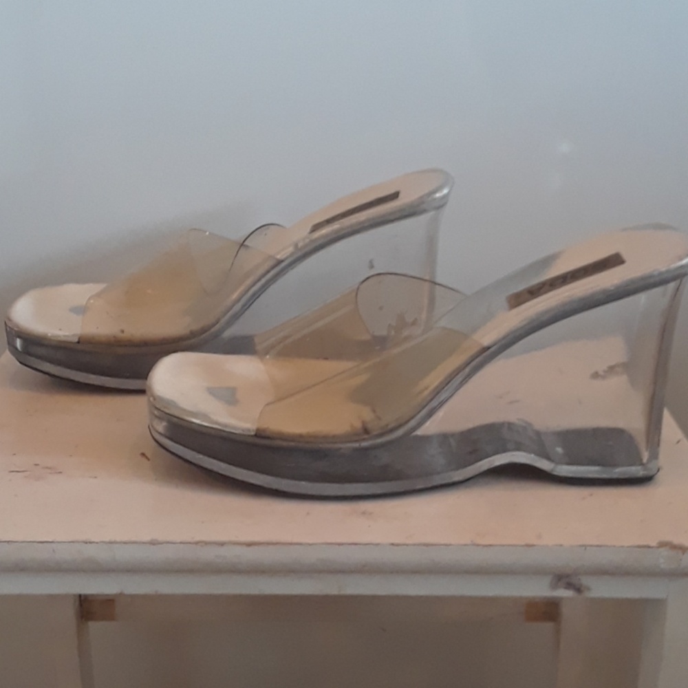 Women's clear wedges